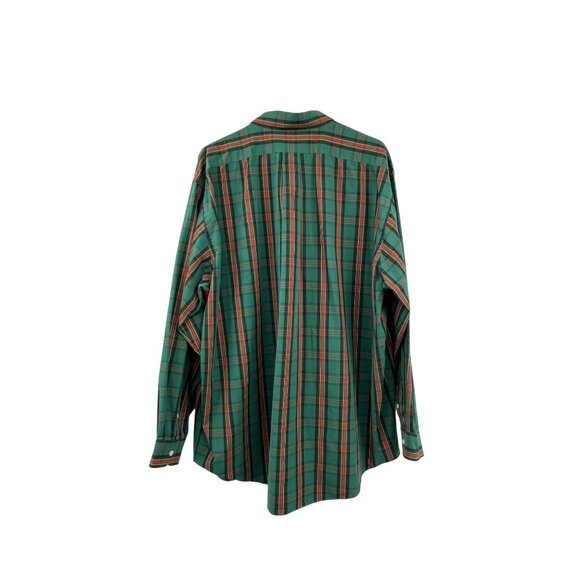 Daniel Cremieux Shirt Mens XL Used Plaid Cotton Button Down Green Red - Picture 2 of 15